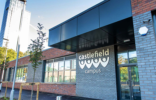 Entrance to Castlefield SEN school campus 