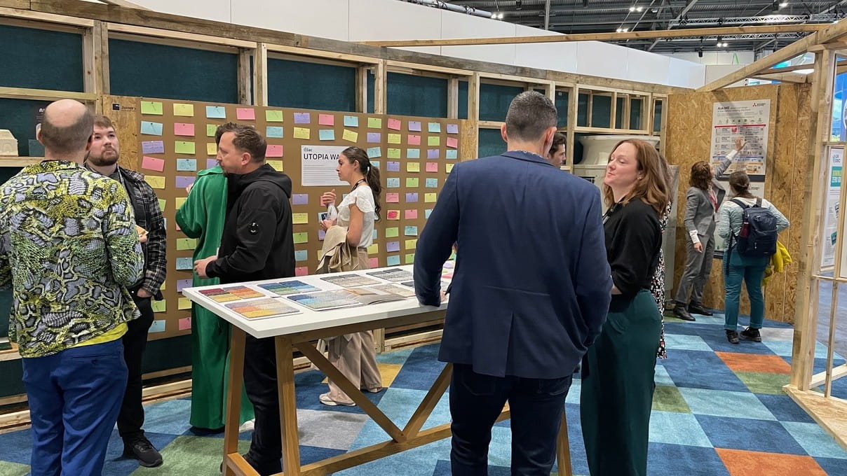 People discussing sustainability in the construction industry
