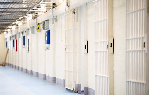 Corridor of prison cells at HMP Liverpool wing B refurbished by ISG