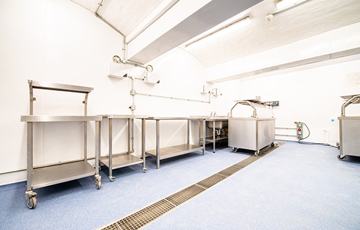 Kitchen equipment storage at HMP Liverpool wing B refurbished by ISG