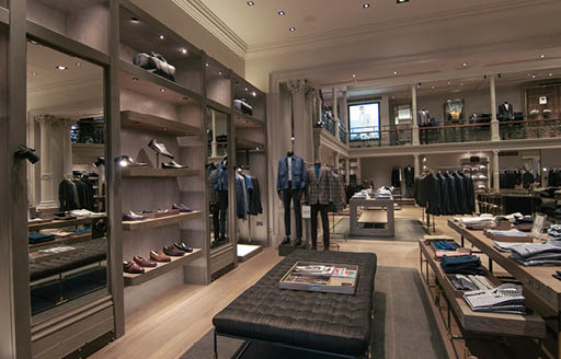 Gieves and Hawkes luxury shopfitting - ISG