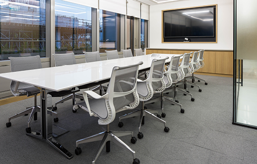 UK law firm boardroom fit out UAE - ISG