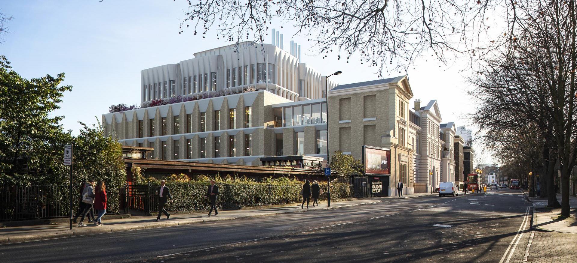 Architect's depiction of UCL Neuroscience building at Gray's Inn Road, London, constructed by ISG ltd