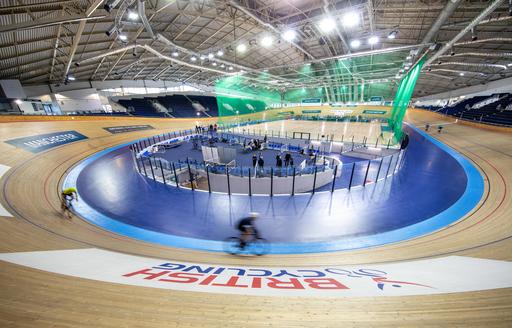 The national cycling centre track in use