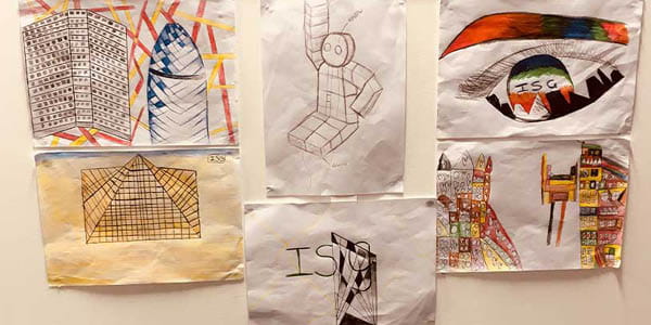 The ISG team at UCL Eastman Dental Institute (EDI) Relocation Project, Royal Free Hospital, recently volunteered at the Royal Free Hospital Children’s School, introducing pupils to a taste of construction through art.