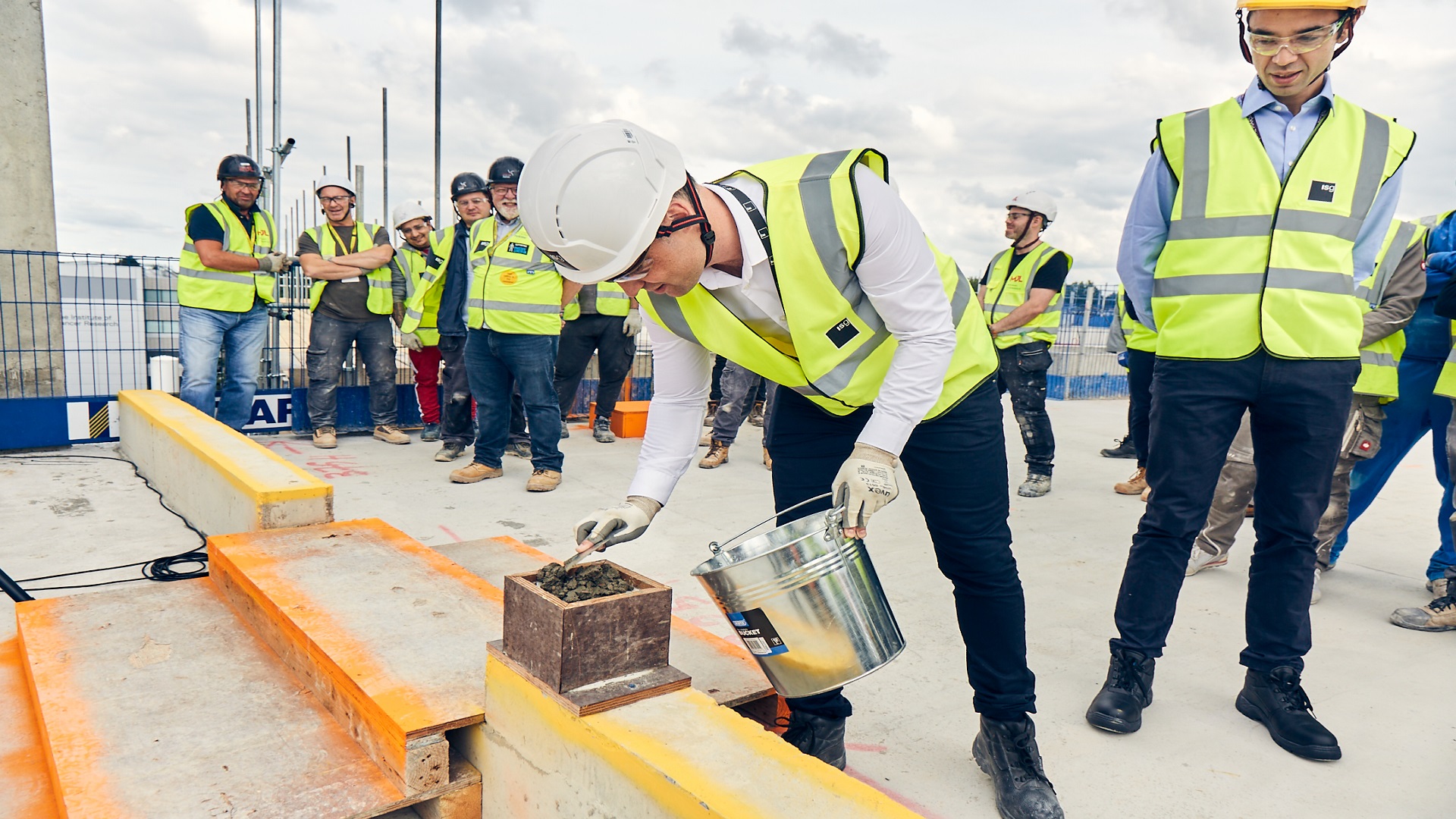 OCC topping out brick laying
