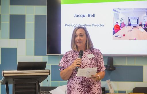 Woman presenting 