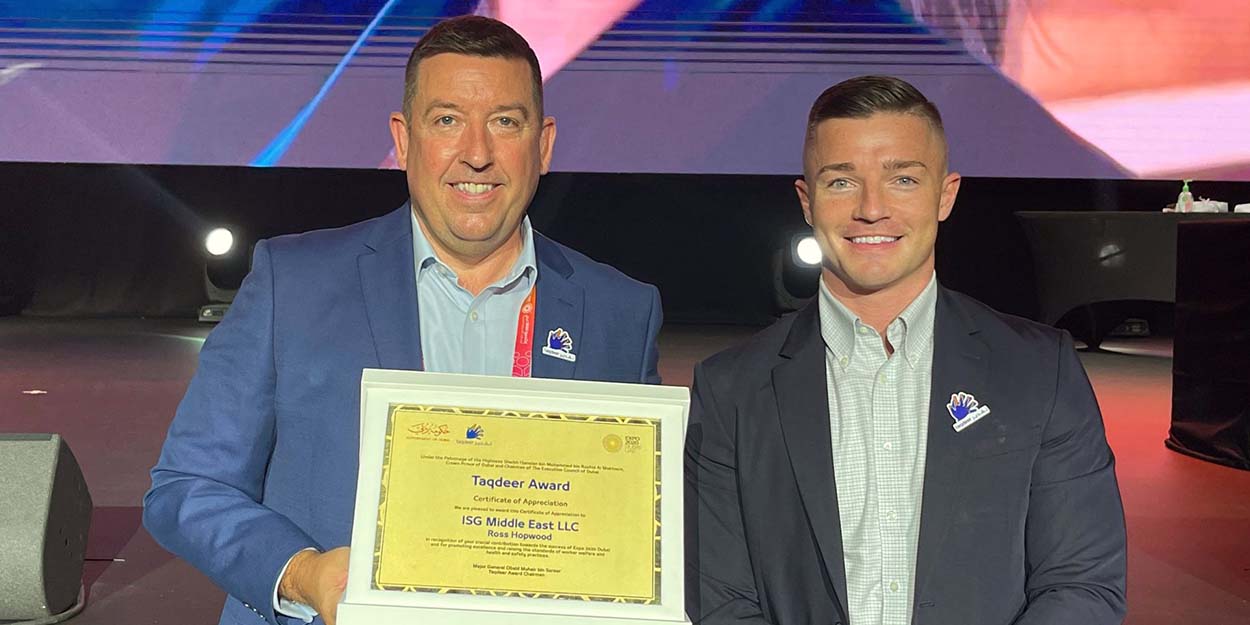ISG gets Taqdeer Awards at Expo 2020 Dubai