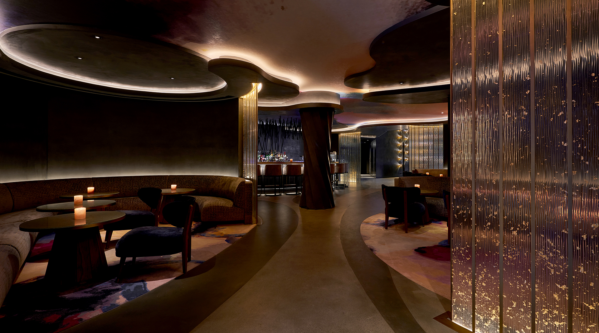 Bar and lounge at retail hospitality and leisure facility fit out by ISG UAE