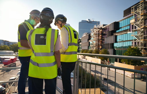 3 construction workers on site