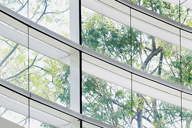 Close-up of windows at Singapore General Hospital Camden Medical centre interior works by ISG