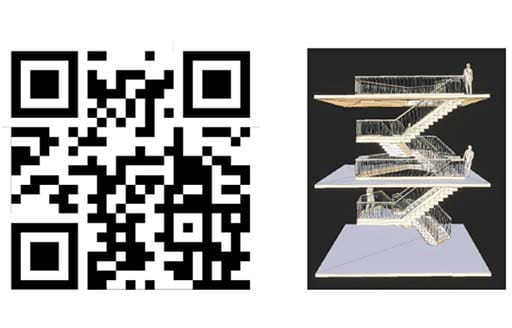 QR code and 3D drawing by ISG 