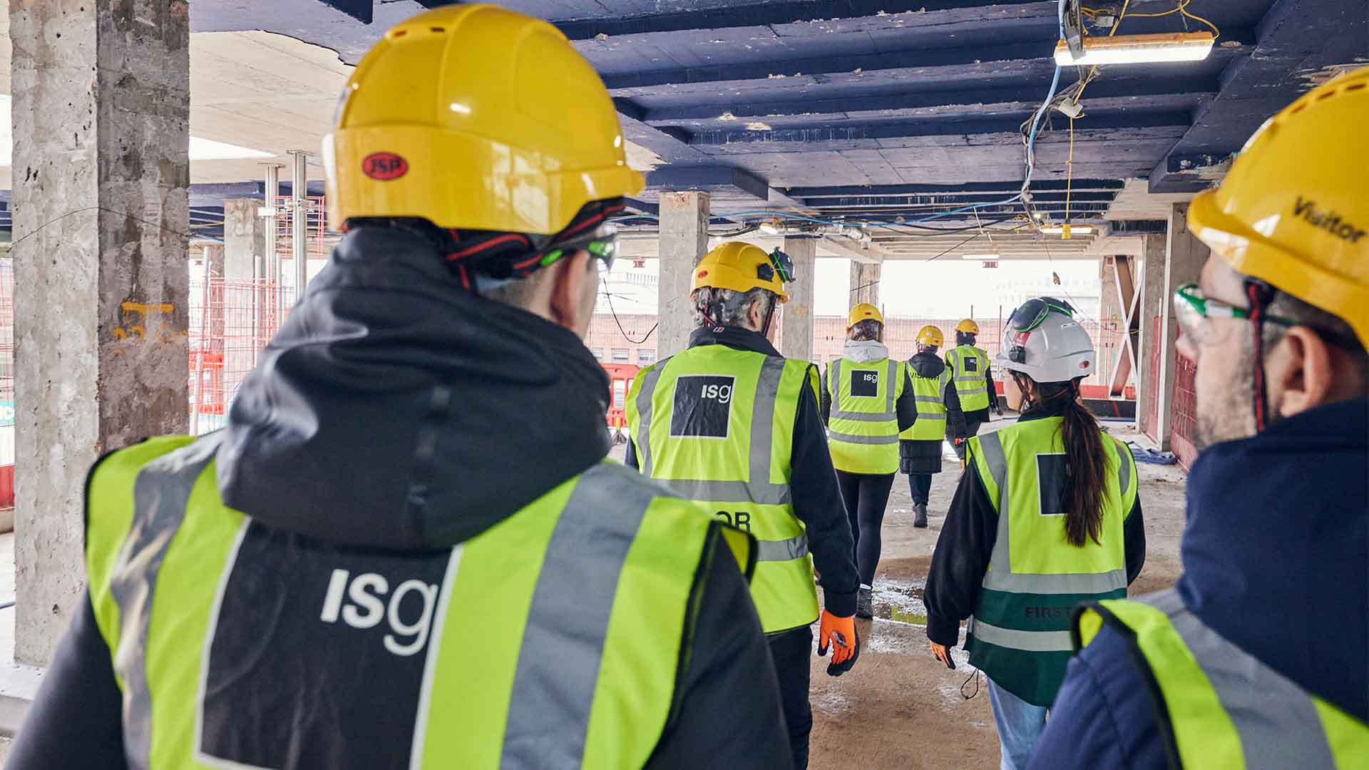 Group tour of a project
