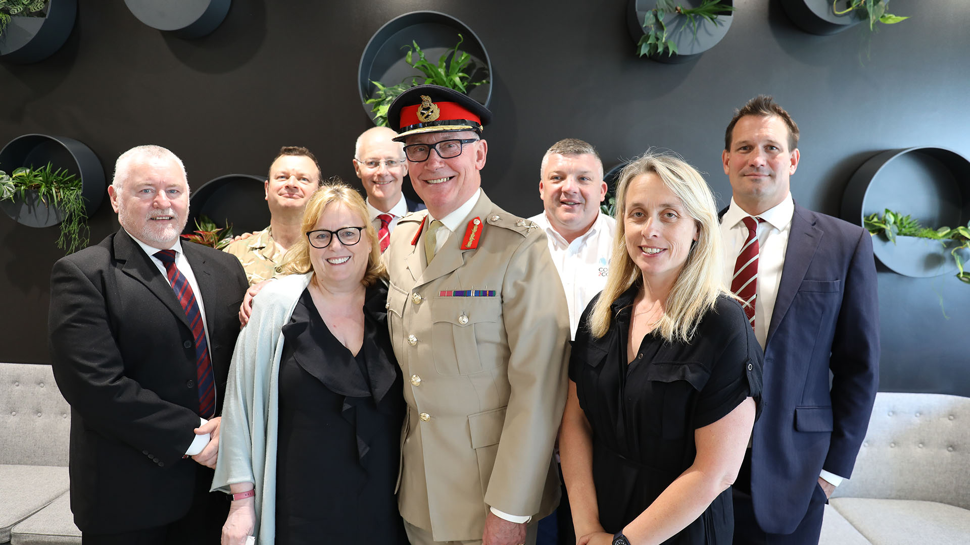 Group photo of those involved in armed forces day